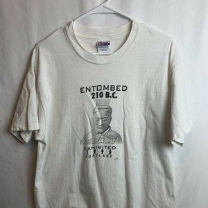 Hanes Mens White Portland T-shirt Size Large